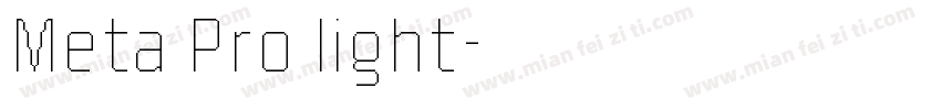 Meta Pro light字体转换